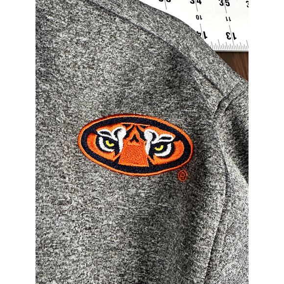 Auburn Tigers AU Champion Full Zip‎ Hoodie Grey Gray Orange Mens Medium NCAA SEC - Picture 7 of 7